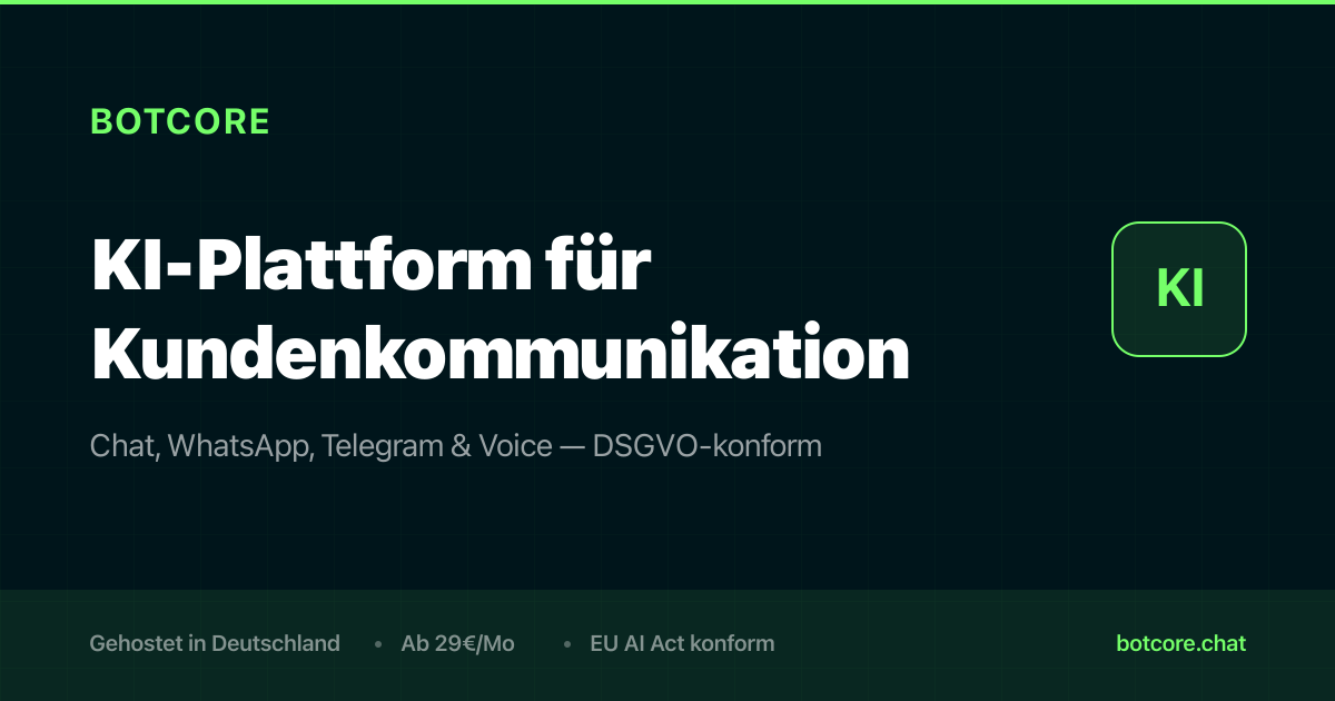 Allgemeine Geschäftsbedingungen | BotCore